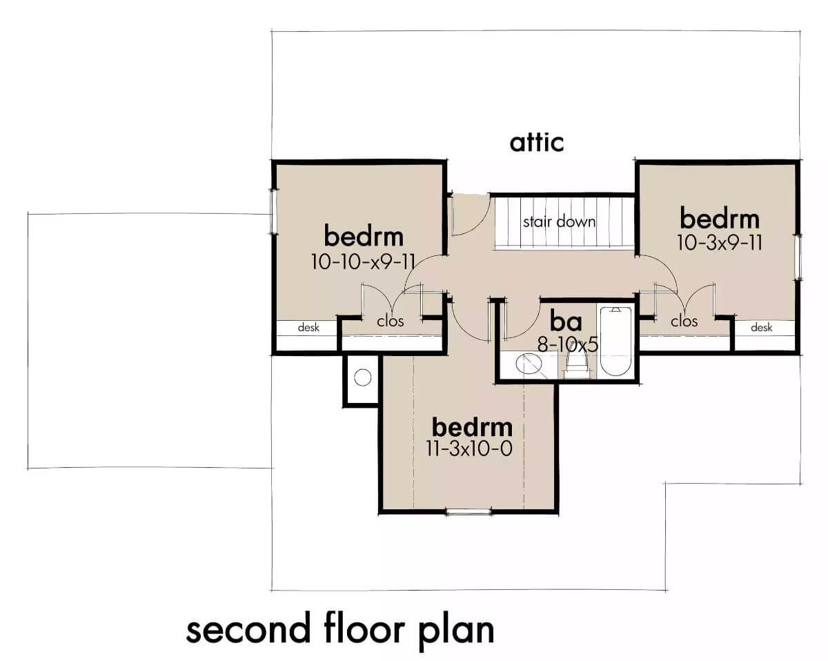 Second Level Floor Plan