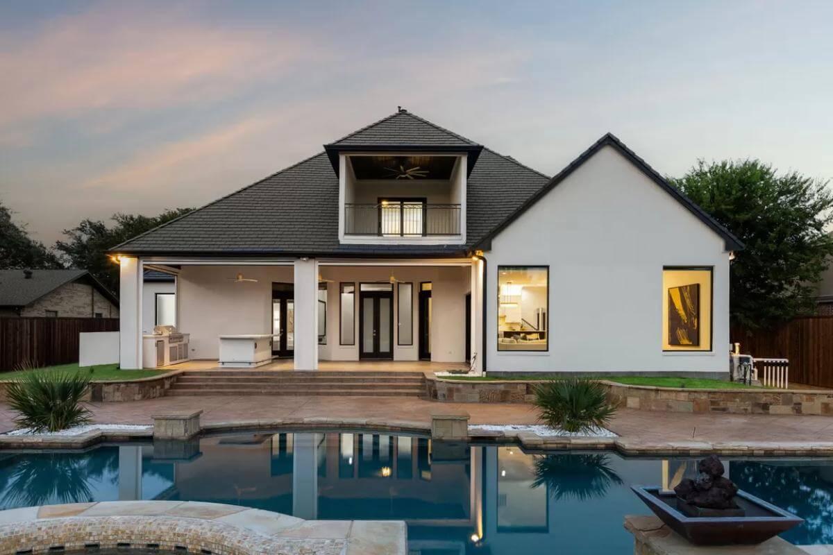 Wow, Look at the Sleek Pool and Covered Patio Area!