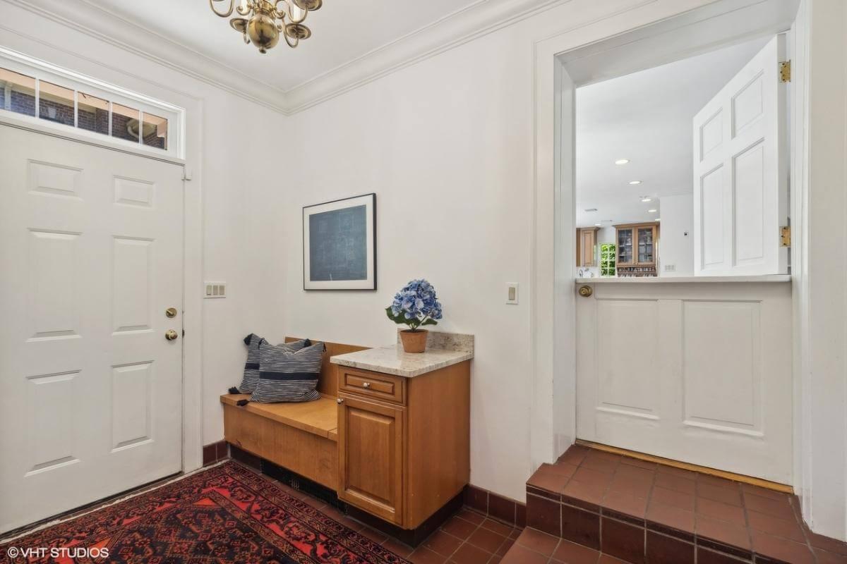 Notice the Charming Half-Door Entry Leading to a Practical Mudroom