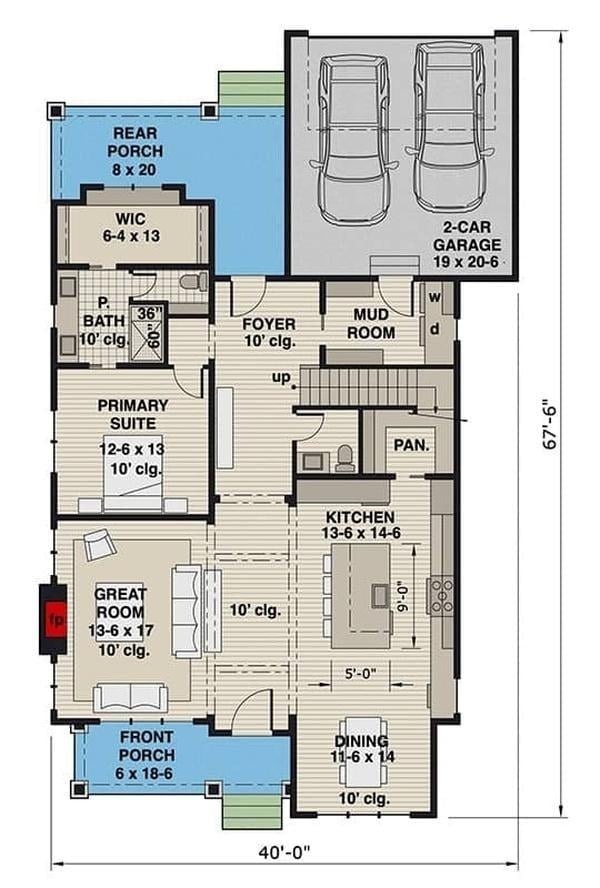 Open-Concept Layout with a Great Room Flowing into the Kitchen
