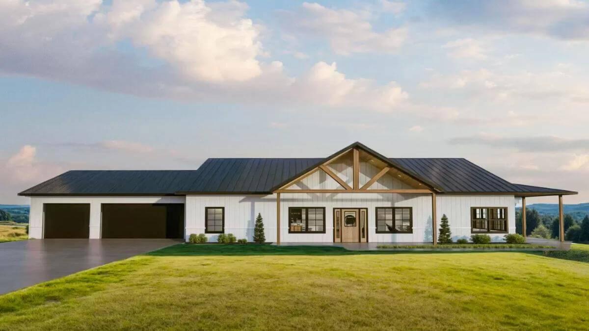 Wow, Check Out the Gabled Roof on This Modern Farmhouse