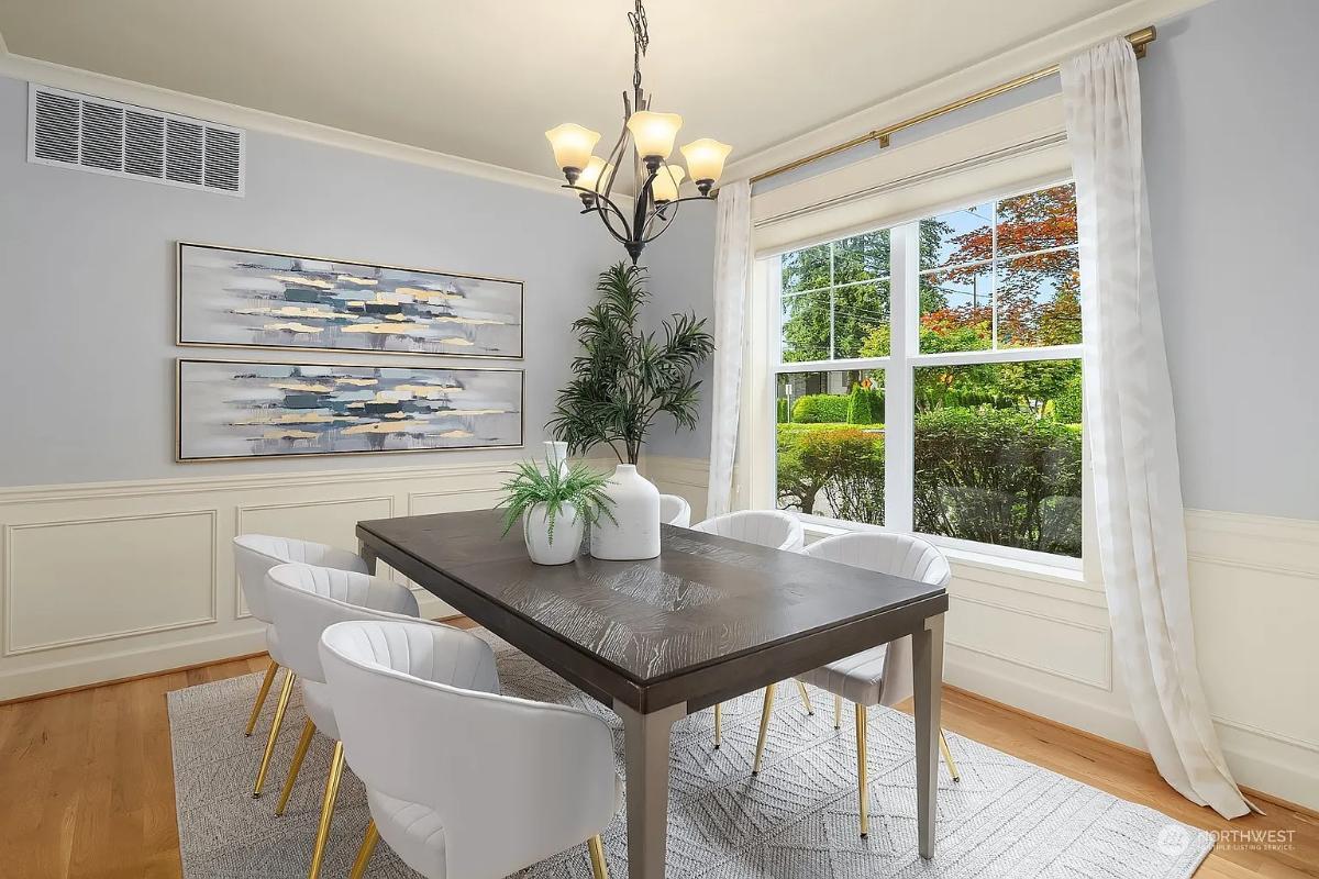Notice the Elegant Light Fixtures in This Craftsman Dining Room
