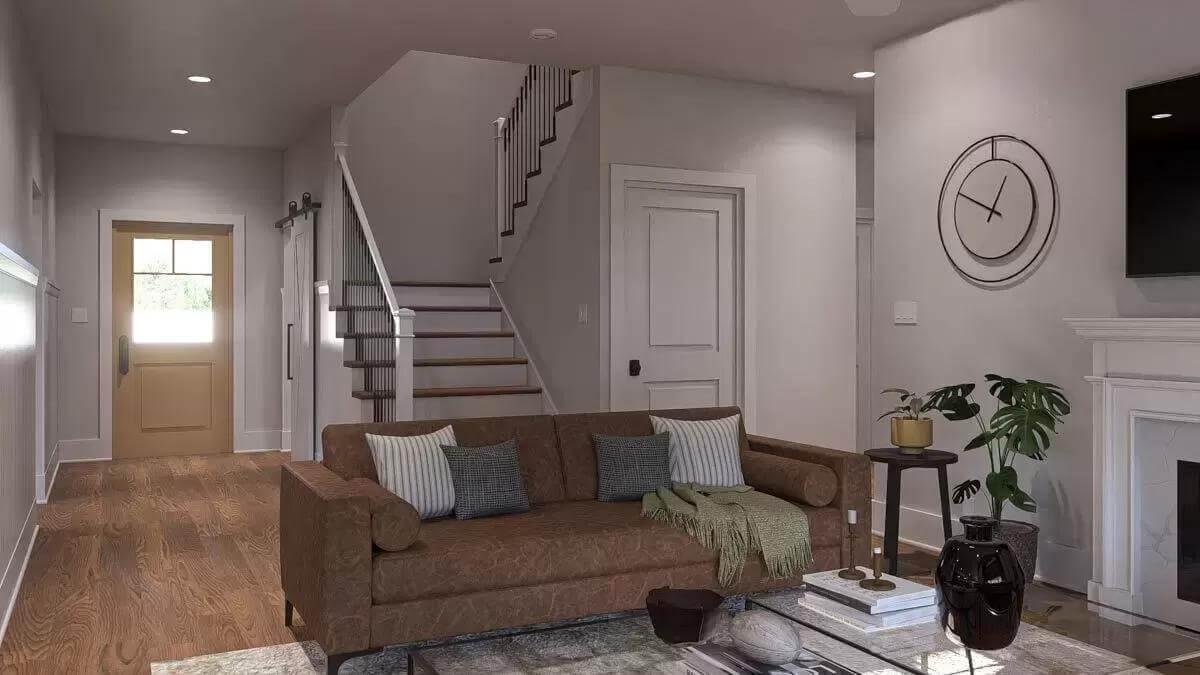 Step into the Heart of This Craftsman with a Cozy Living Room and a Modern Twist