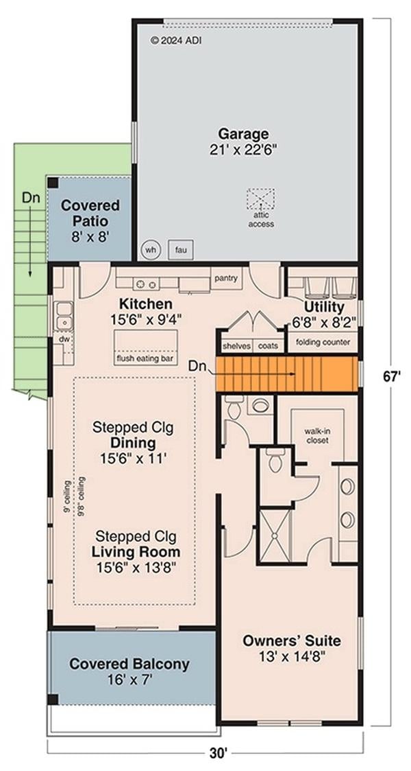 Explore This Thoughtfully Designed Layout with a Cozy Covered Balcony