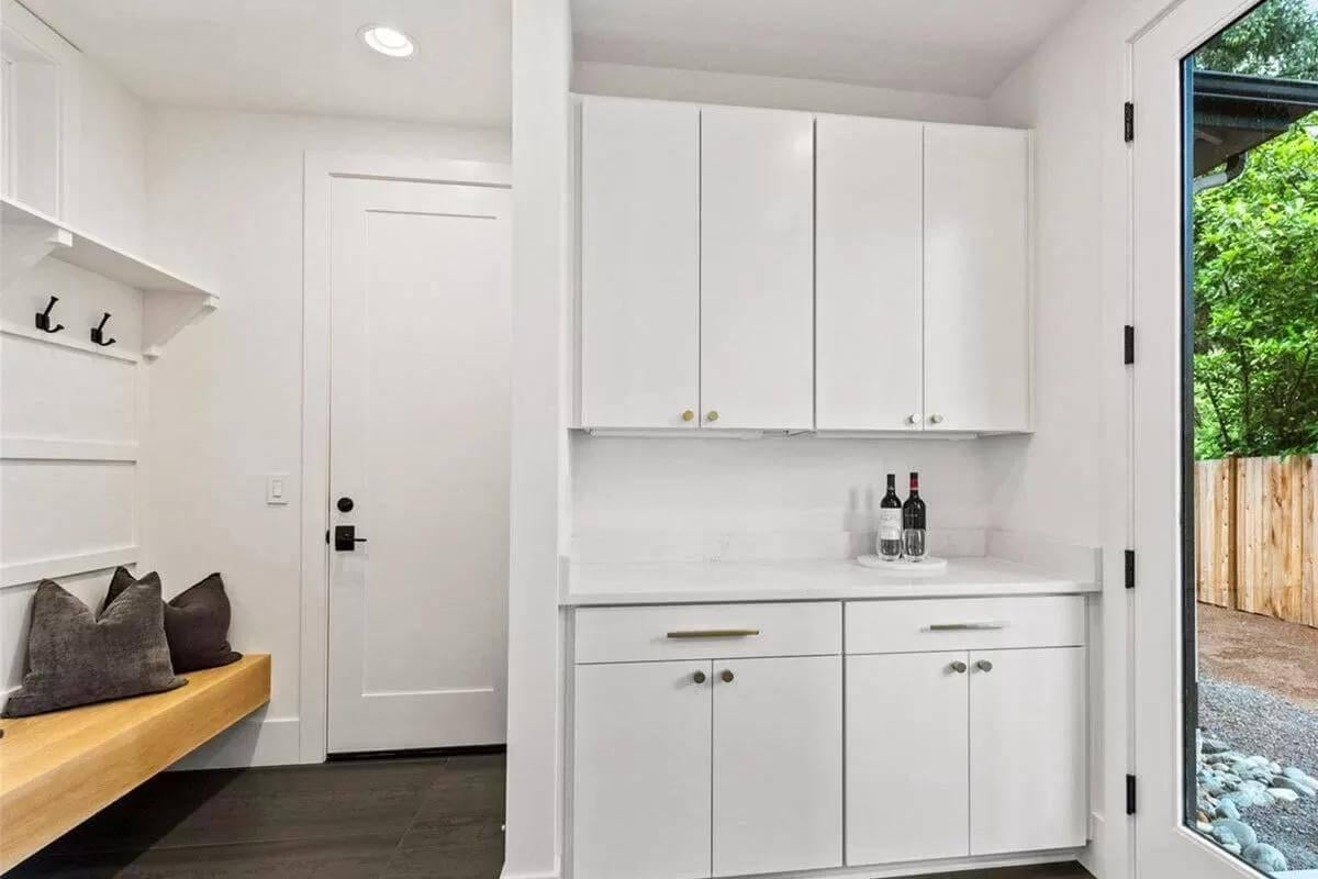 Take a Peek at This Smartly Designed Mudroom with Sleek Cabinetry