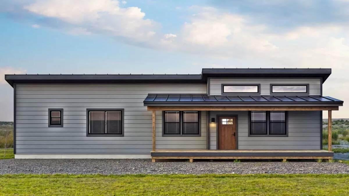 Notice the Modern Farmhouse Facade with Its Minimalist Lines