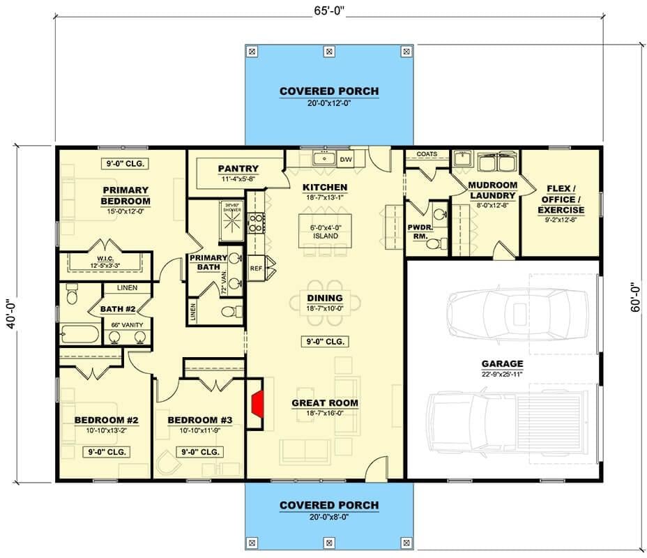 Explore the Spacious Kitchen Island in This Thoughtful Floor Plan