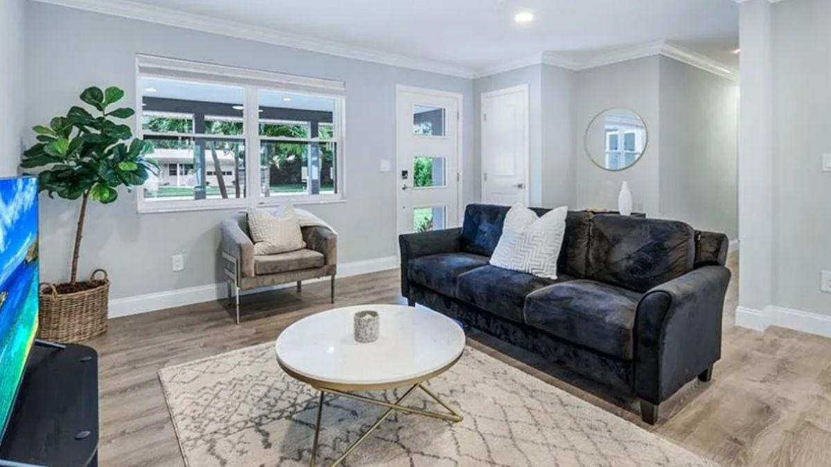 Relax in This Comfortable Living Room with Natural Light and Minimalist Touches