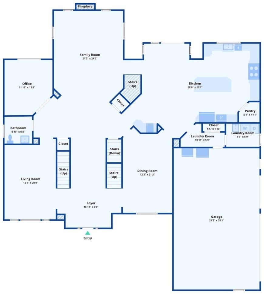 Spacious Main Floor with Central Gathering Spaces