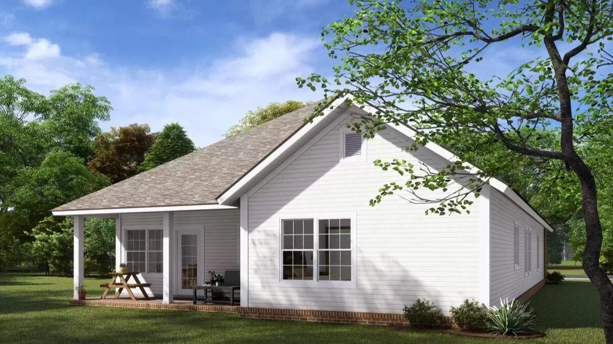 Simple Craftsman Side View with Sheltered Porch
