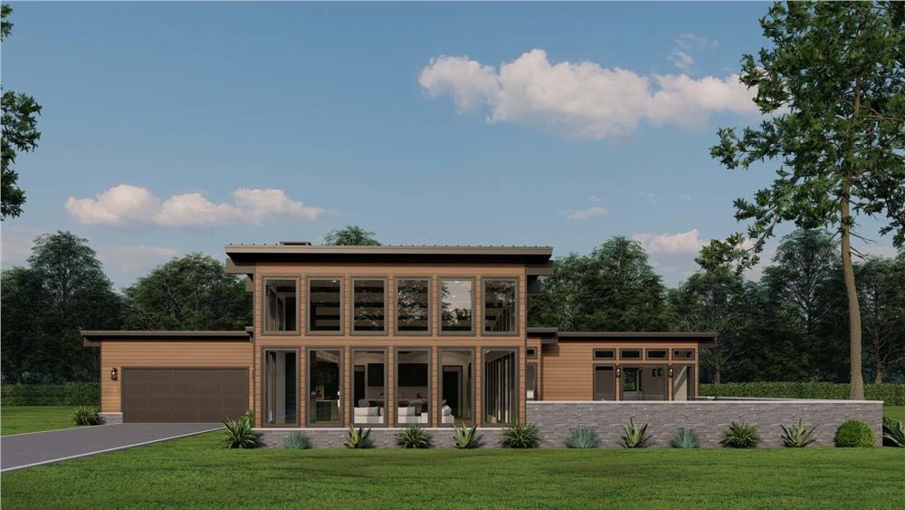 Modern Home with Expansive Glass Facade Perfect for Gaming and Entertaining