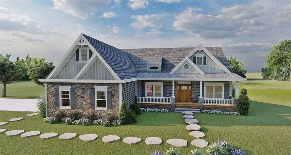 Classic Craftsman Facade with Inviting Front Porch