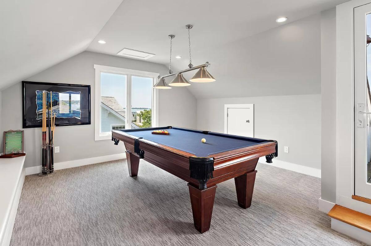 This Billiard Room Offers Views and Classic Design