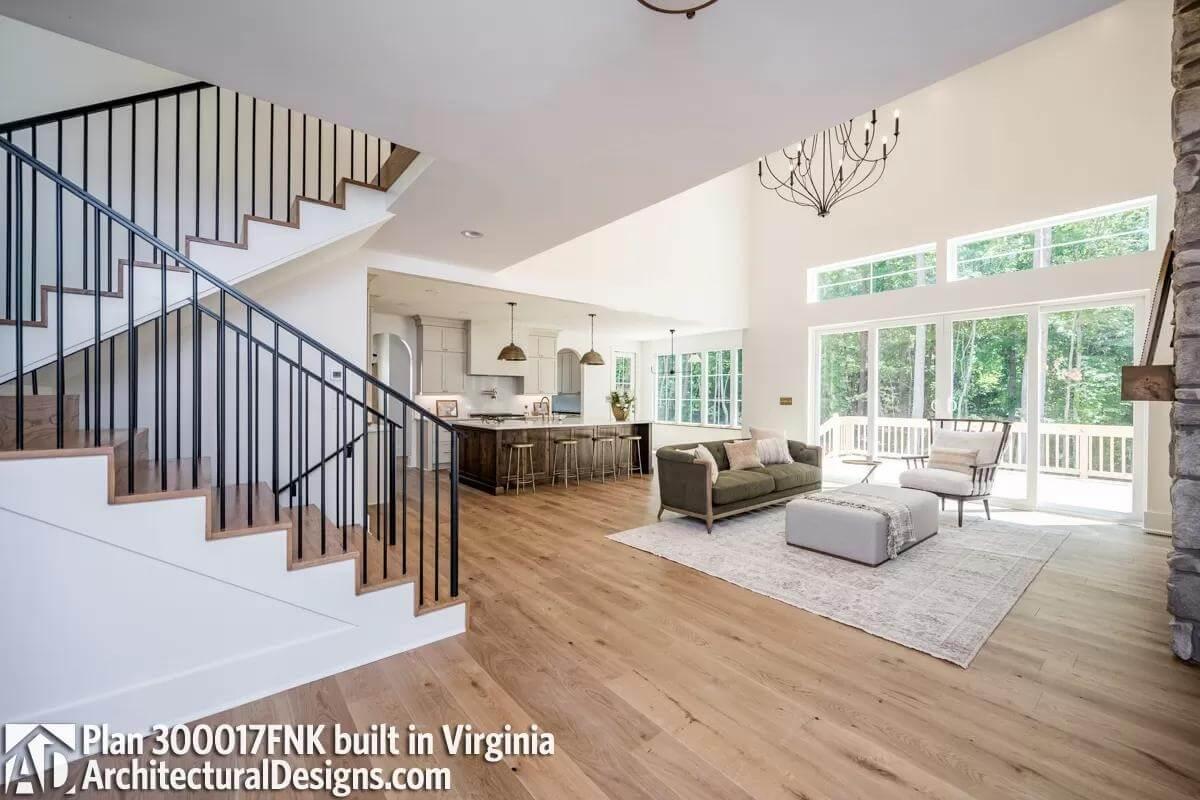 Wow, Look at the Open Great Room with Lofty Ceilings and a View to the Kitchen