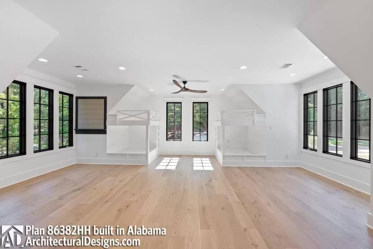 Bunk Bed Bonanza in This Bright Craftsman Loft