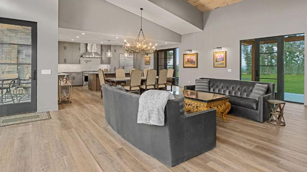 Notice the Open Layout Connecting the Kitchen, Dining, and Living Areas