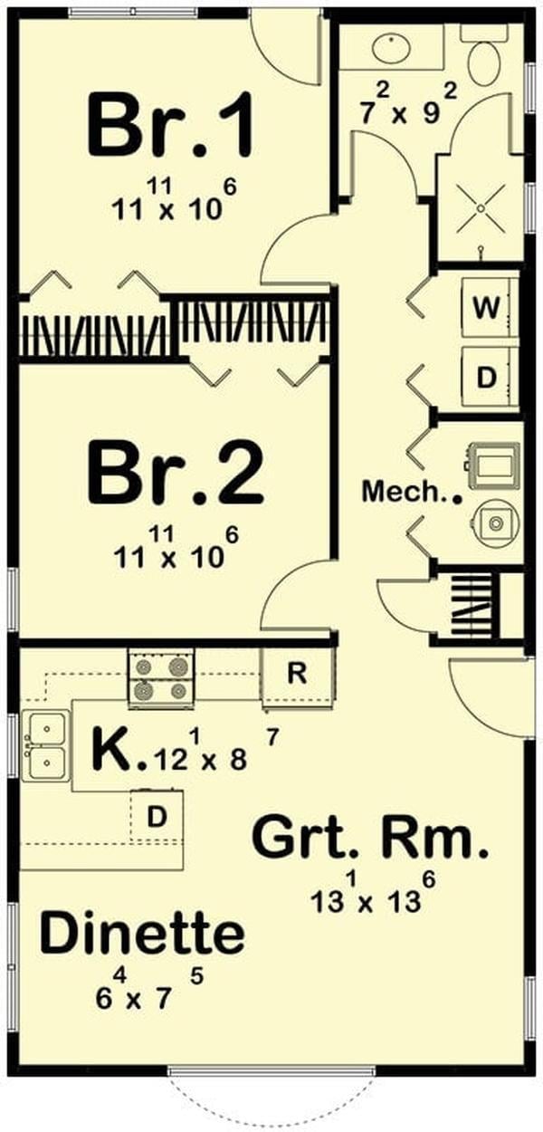 Compact Floor Plan with a Flexible Great Room and Kitchen Combination