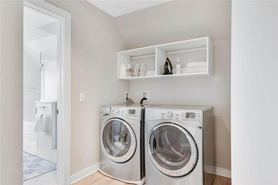 Efficient Laundry Space with Built-In Storage Solutions