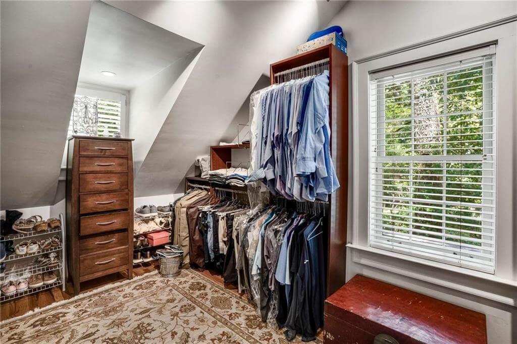 Smart Use of Attic Space in This Expansive Closet