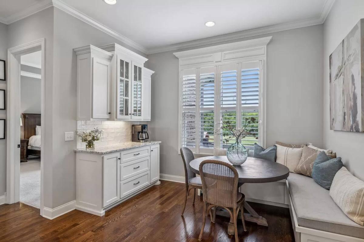 Notice the Cozy Breakfast Nook with Built-In Seating