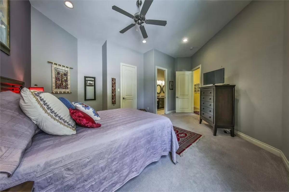 Notice the Rich Colors and Textures in This Bedroom Retreat