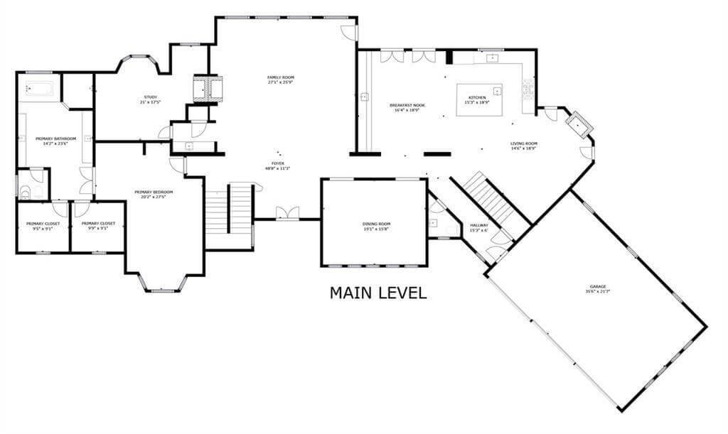 Explore the Spacious Main Level with Open-Concept Design