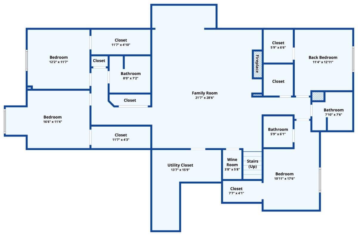Notice the Spacious Family Room Anchoring This Thoughtful Layout