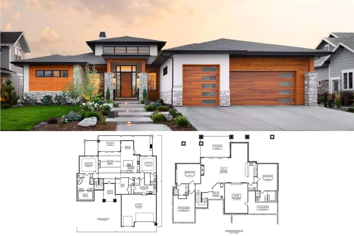 Contemporary-Style 2-Bedroom Cedarstone Haven Home with Open Living Space and Walkout Basement (Floor Plan)