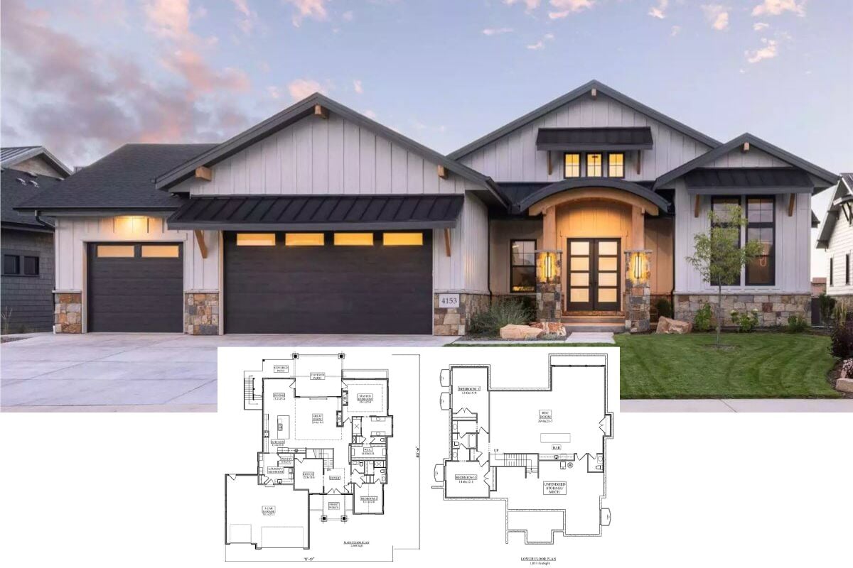 2-Bedroom Trinity Bellwoods Modern Farmhouse with Wet Bar and Covered Patio (Floor Plan)