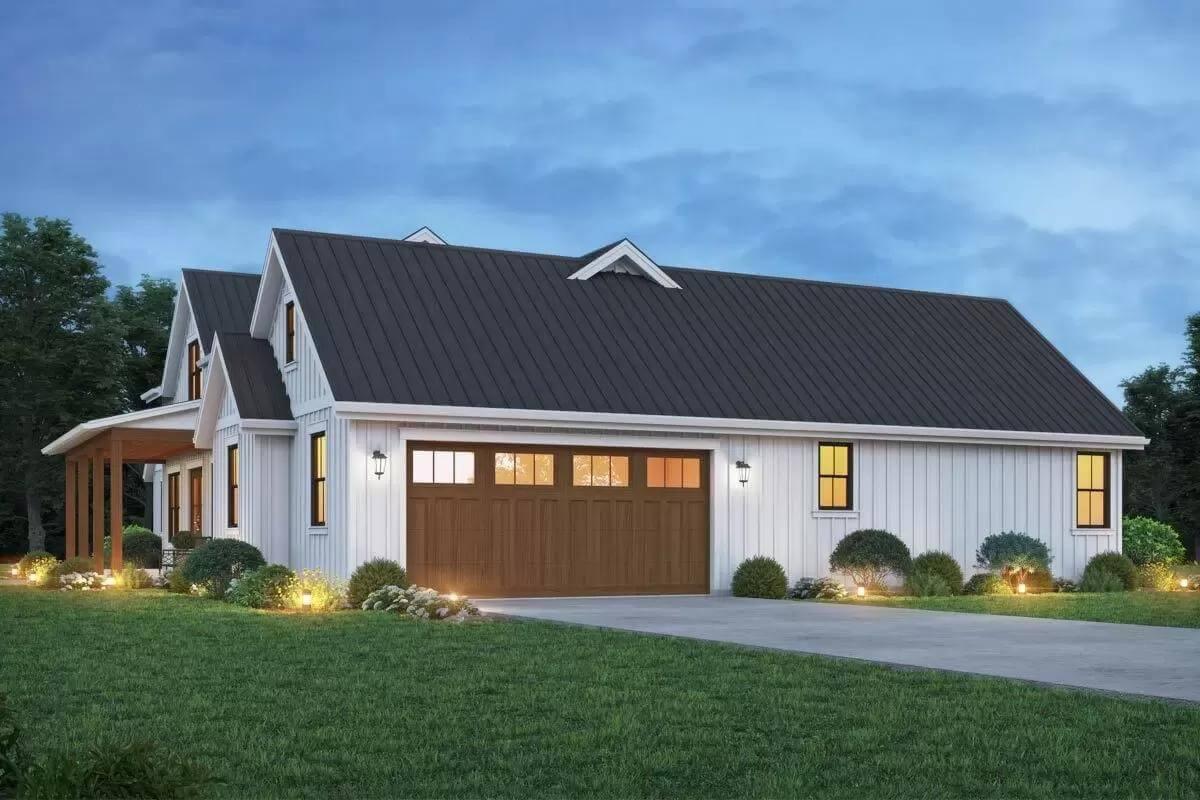 Check Out the Stunning Dark Metal Roof on This Farmhouse