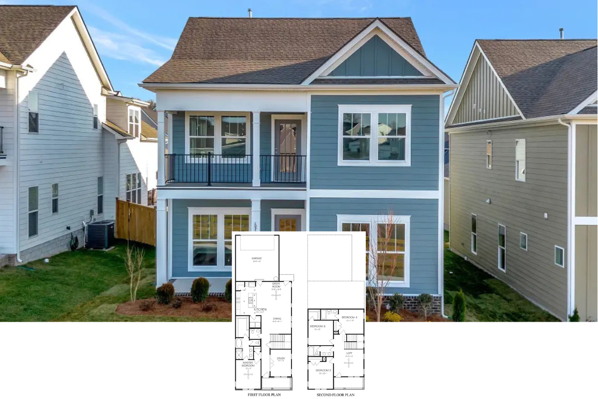 Modern Farmhouse 4-Bedroom Home with Loft and Front Porch (2,278 Sq. Ft. Floor Plan)