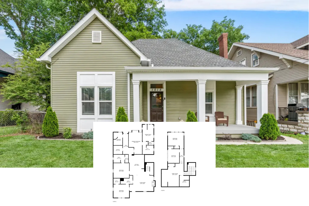 Cottage-Style 5-Bedroom Home with Front Porch and Rear Patio (3,100 Sq. Ft. Floor Plan)