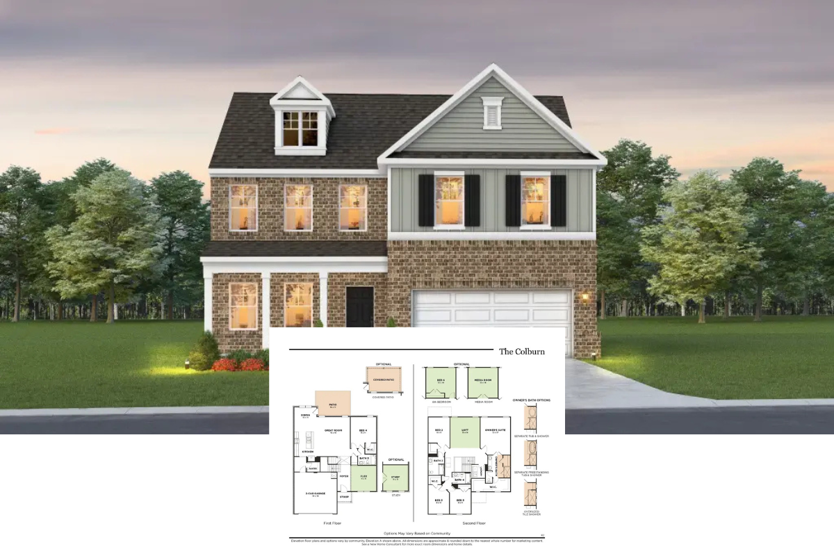 Modern-Style 6-Bedroom The Colburn Home with Loft and Covered Patio (2,846 Sq. Ft. Floor Plan)