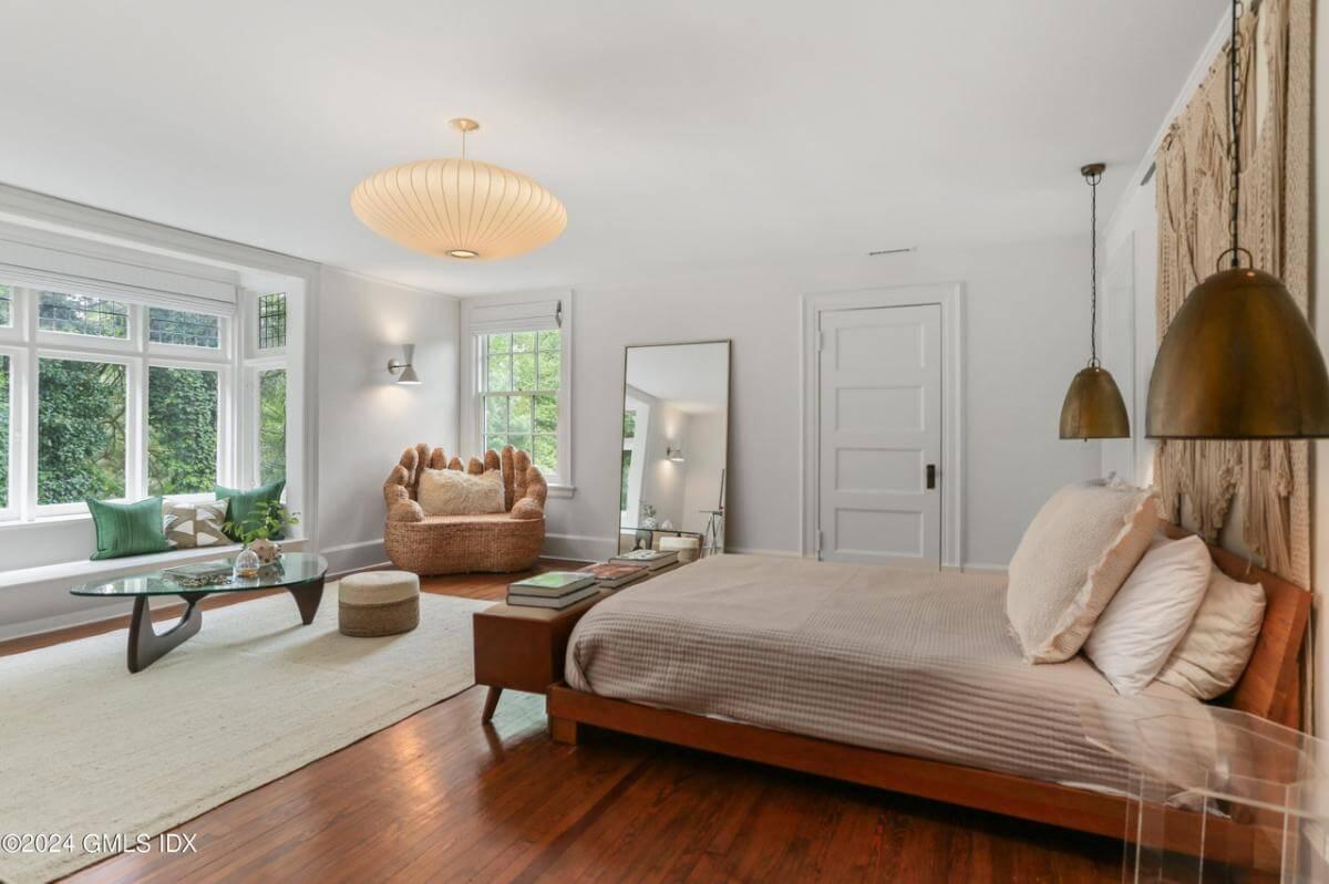 Look at This Unique Woven Chair Adding Character to the Bedroom