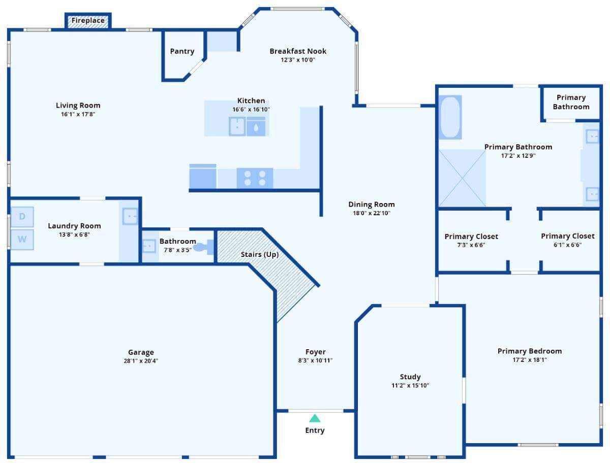 Explore This Thoughtful Floor Plan with a Generous Kitchen and Dining Space