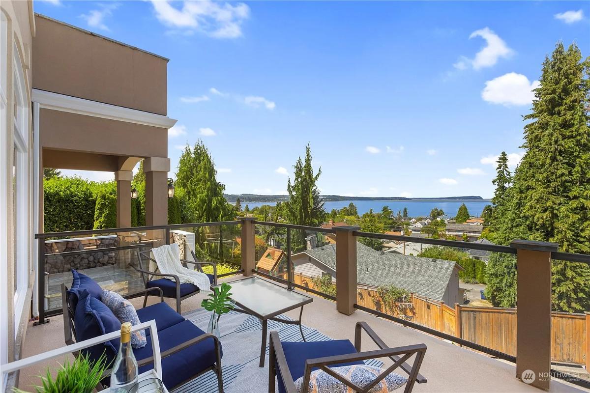 Relax on a Stylish Balcony with Expansive Water Views