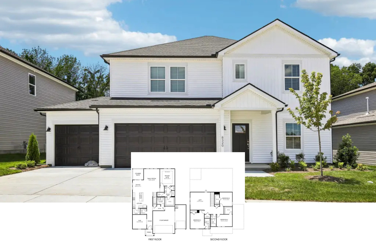 4-Bedroom Split Level Home with Loft and 3-Car Garage (2,758 Sq. Ft. Floor Plan)