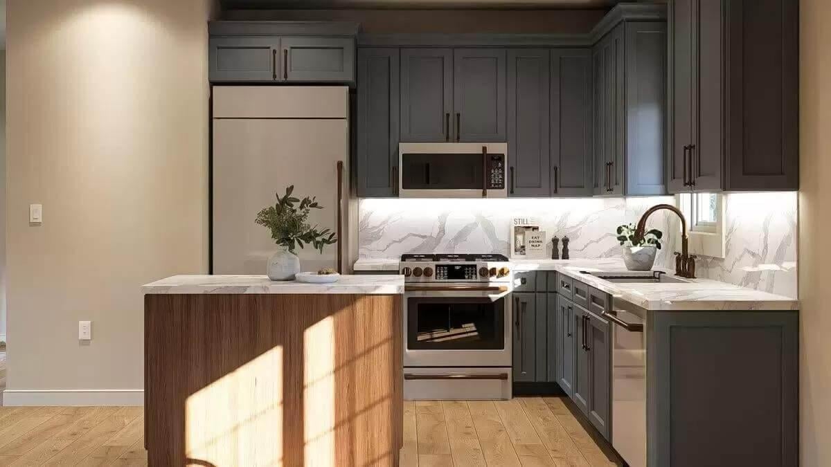 Contemporary Kitchen with Elegant Two-Tone Cabinets