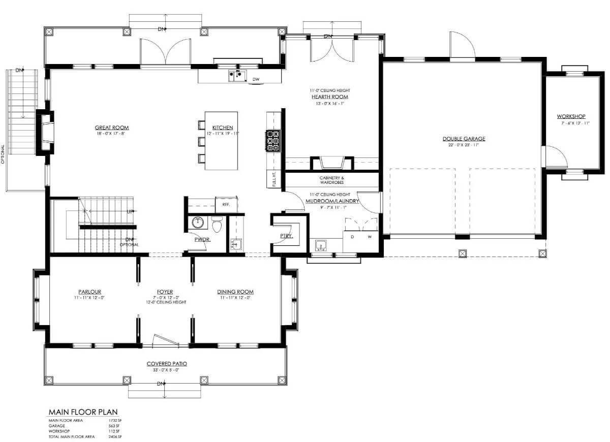 Explore This Spacious Main Floor Plan with a Cozy Hearth Room