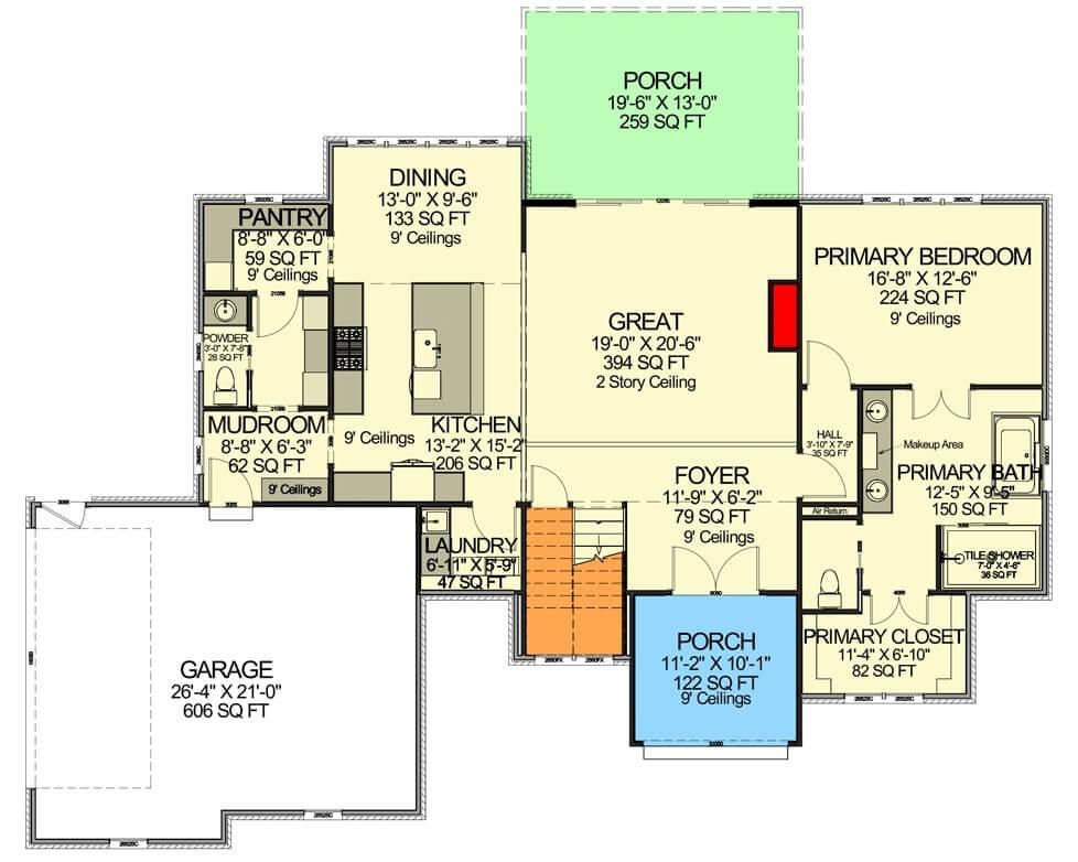Explore the Thoughtful Layout of This Contemporary Craftsman Floor Plan