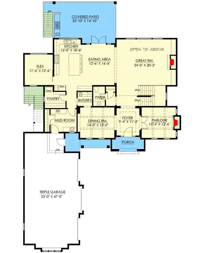 Spacious Main Floor with Open Great Room and Triple Garage