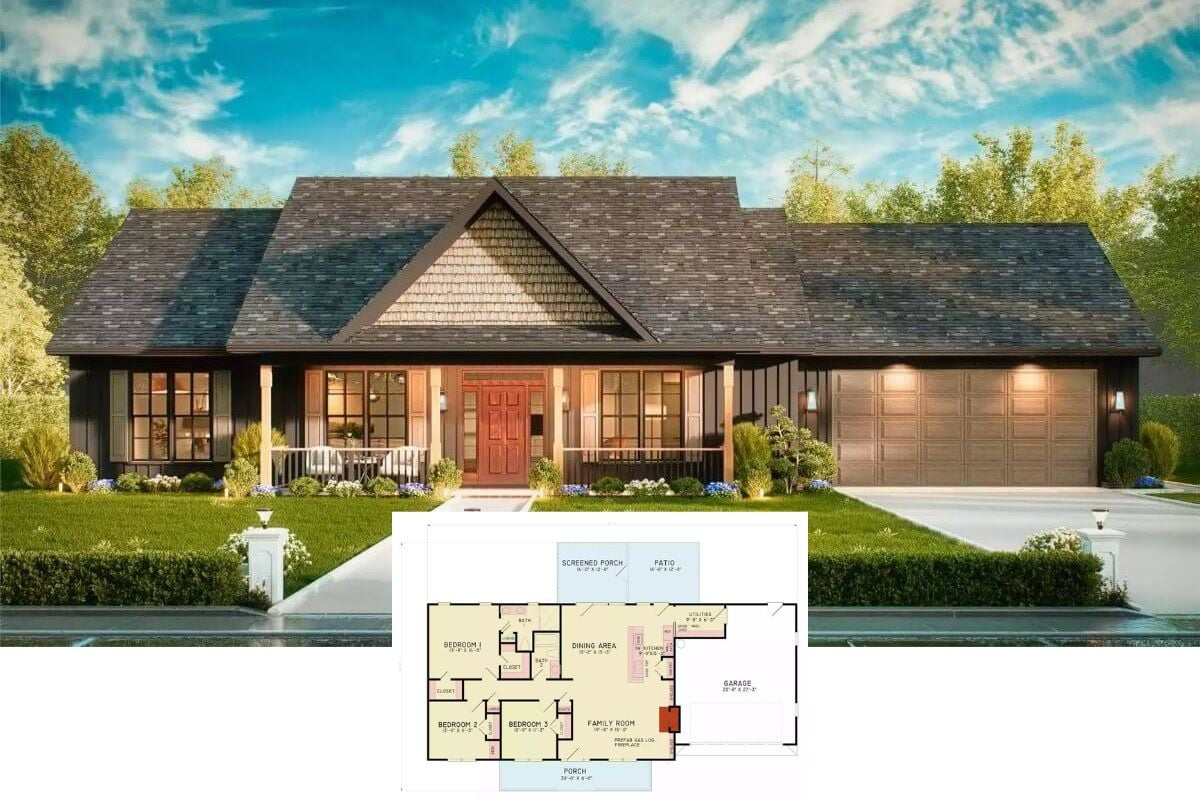 Ranch-Style 3-Bedroom Atlas Hill Home with Double Garage and Open-Concept Living (Floor Plan)