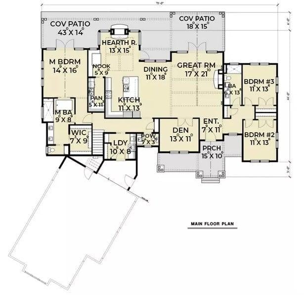 Spacious Main Floor Plan with Dual Covered Patios