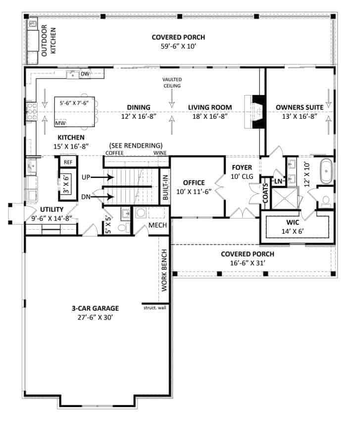 Explore This Spacious Floor Plan with an Outdoor Kitchen and Expansive Garage