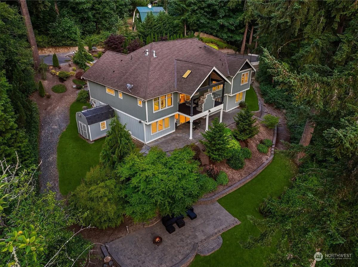 Admire the Elevated Deck Overlooking the Serene Garden