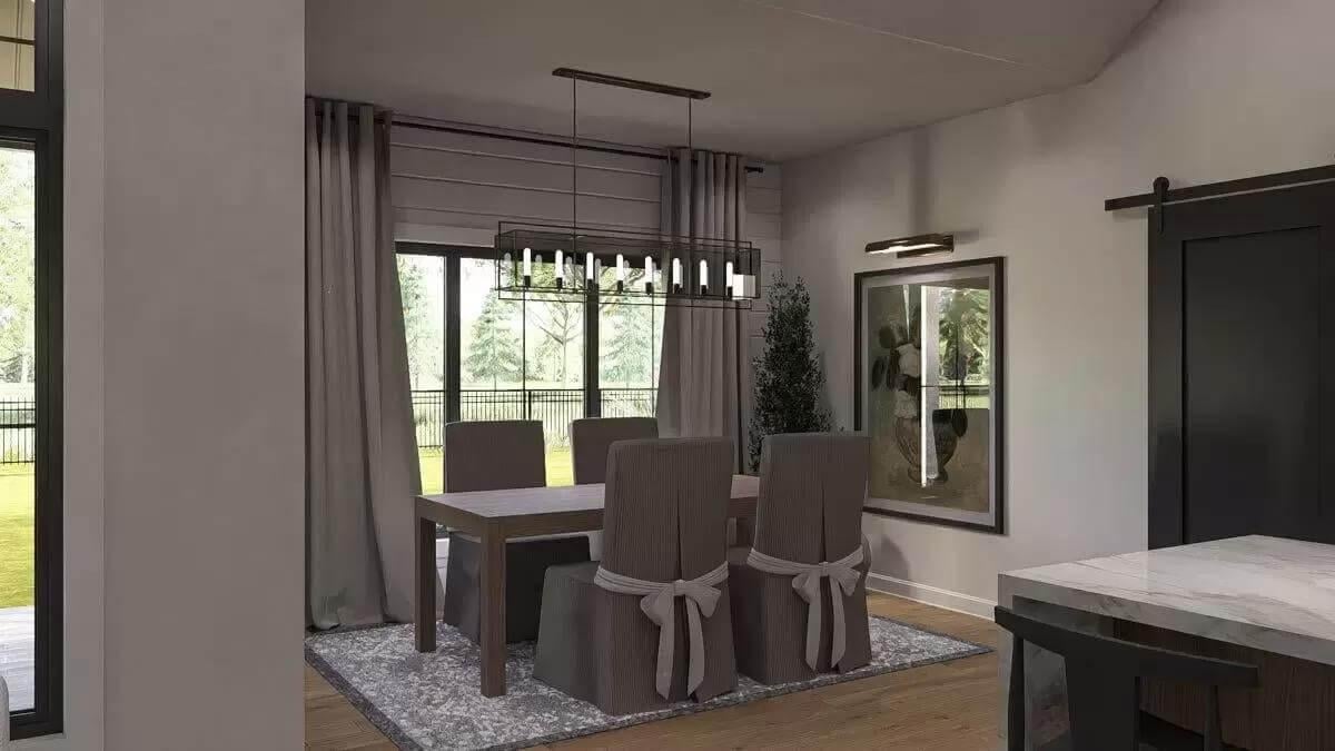 Dining Room Delight: Bold Pendant Light Adds Modern Flavor