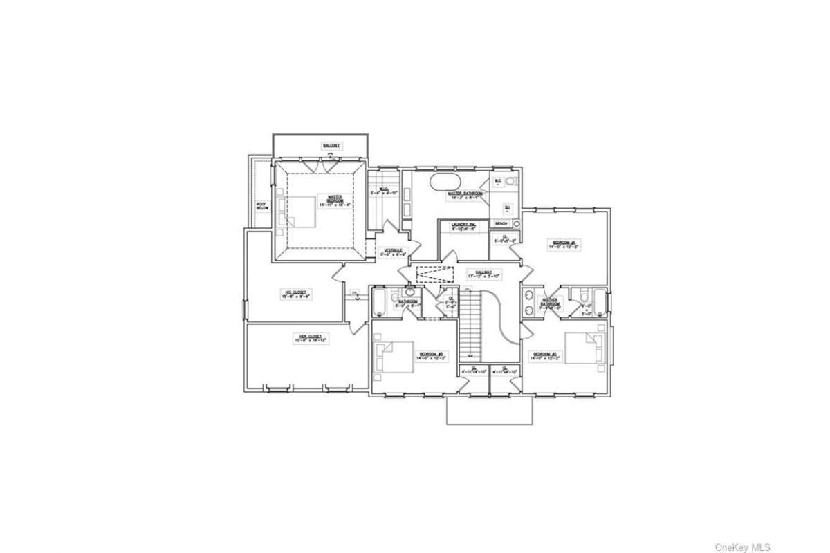 Practical Elegance: Walk Through This Upper Floor Plan with a Central Master Suite