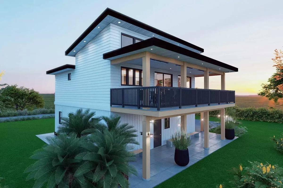 Modern Balcony Retreat with Scenic Views