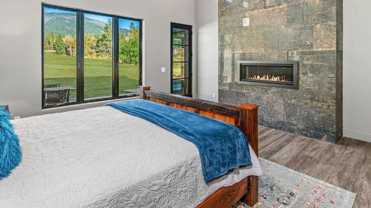 Cozy Bedroom with Fireplace and Stunning Views