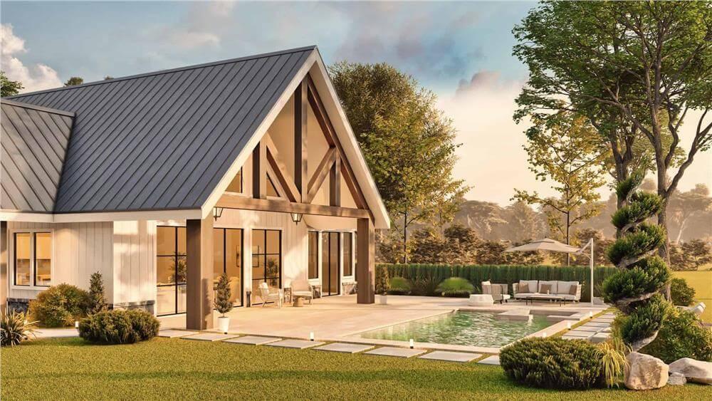 Admire the Poolside Charm Complemented by Timber Detailing